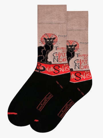 MuseARTa Socks 'Théophile-Alexandre Steinlen - Chat Noir' in Black: front