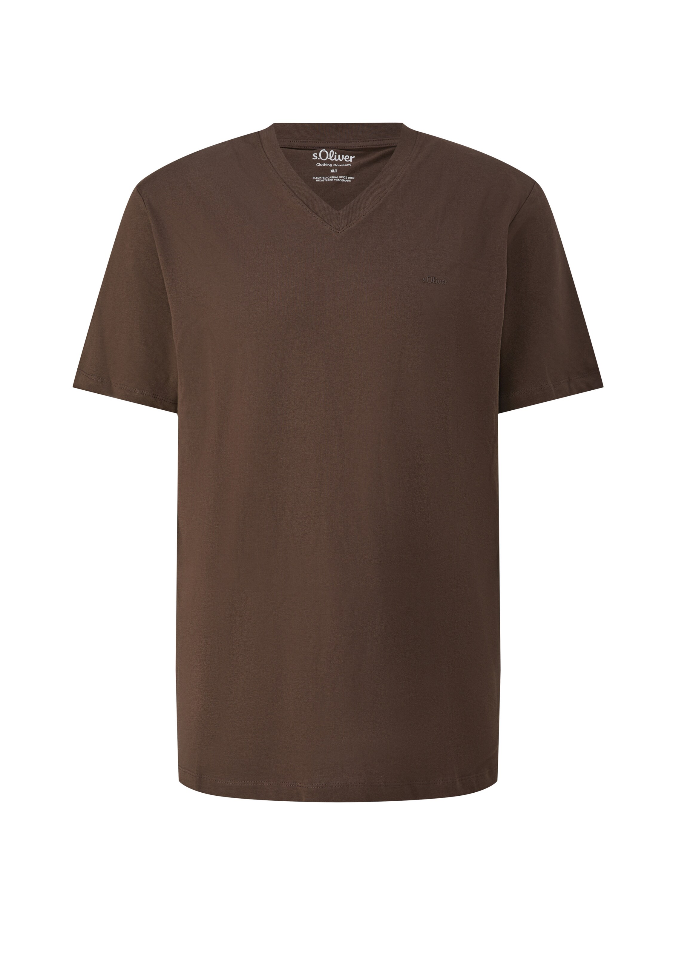 s.Oliver Men Big Sizes T-Shirt in Braun: Vorderseite
