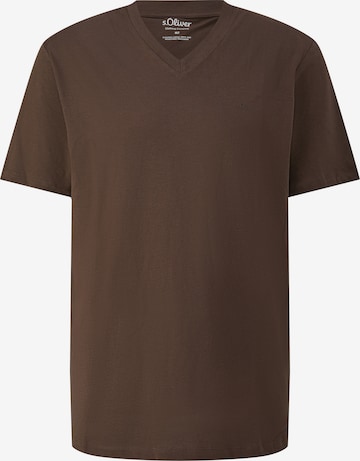 s.Oliver Men Big Sizes T-Shirt in Braun: Vorderseite