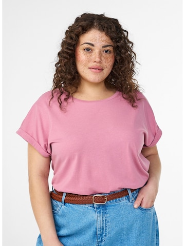 Zizzi Shirt 'Mkatja' in Pink