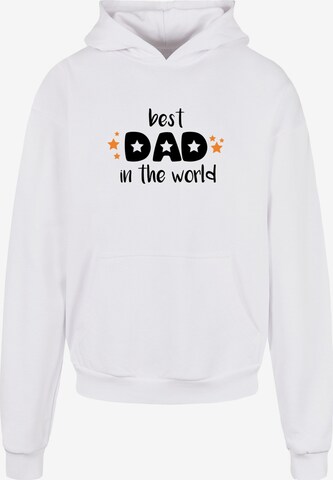 Felpa 'Fathers Day - Best Dad In The World' di Merchcode in bianco: frontale