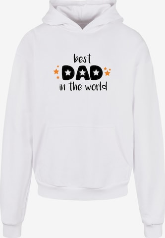 Felpa 'Fathers Day - Best Dad In The World' di Merchcode in bianco: frontale