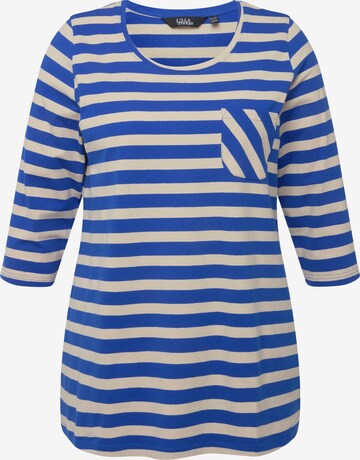 T-shirt Ulla Popken en bleu : devant