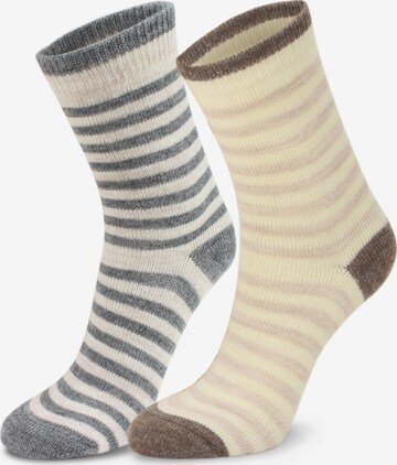 normani Socks in Beige: front