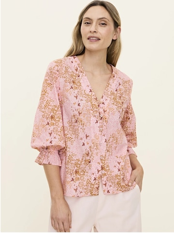 Odd Molly Blouse 'Blooming' in Roze: voorkant