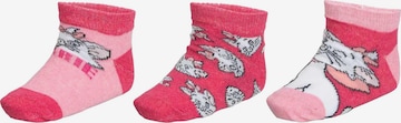 Chaussettes 'Disney Animals - Sneakersocken (3er-Pack)' DISNEY en rose : devant