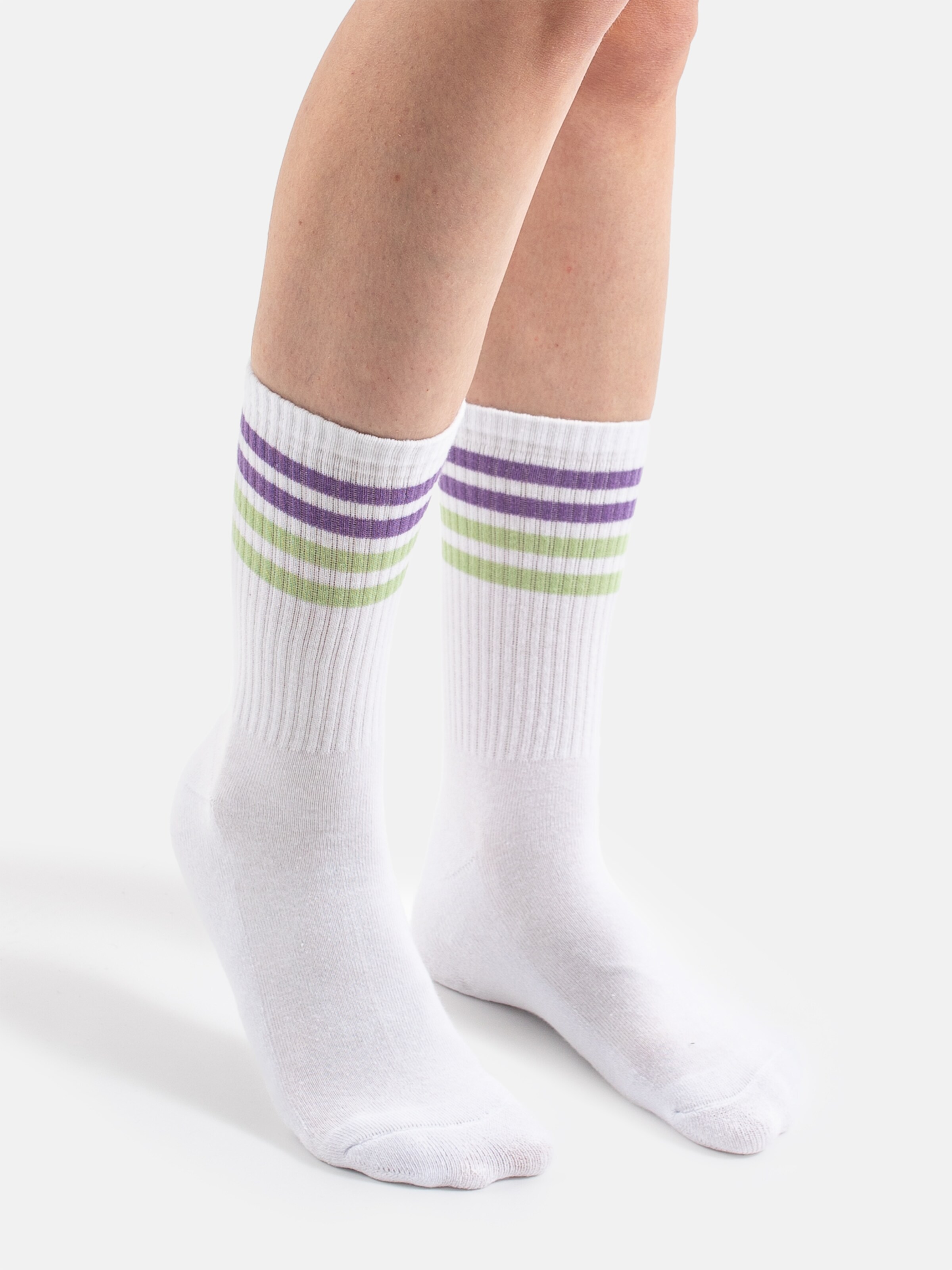 Calzino sportivo 'Tennis Steffi' di Occulto in bianco: frontale