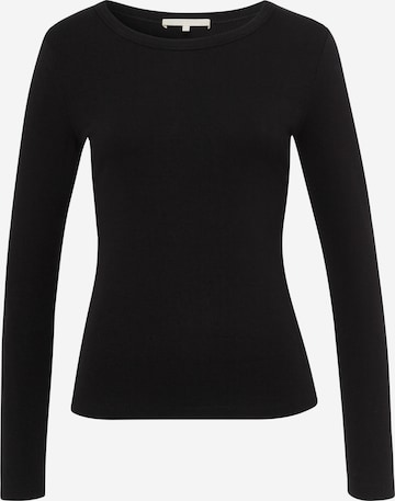 Les Lunes Shirt "RYLIEE Rib" in Schwarz: Vorderseite