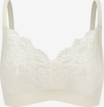 cfab Push-up BH 'Comfort BH mit Lace' in Weiß: Vorderseite