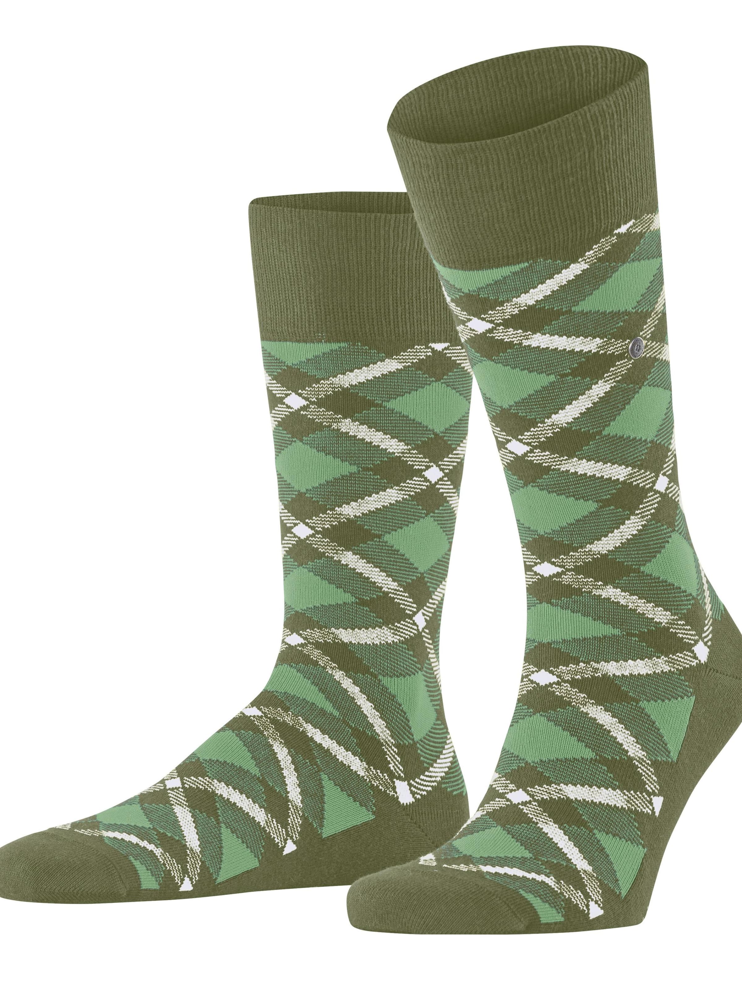 BURLINGTON Socks 'Tartan' in Green: front