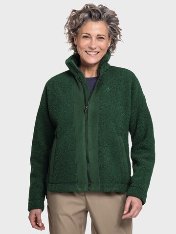 Schöffel Athletic fleece jacket 'Kalmor' in Green: front