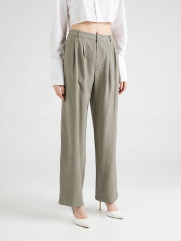 Moves Wide leg Pleat-Front Pants 'Nimma' in Green: front