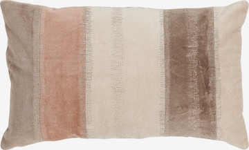 Linen & More Pillow 'Velvet Stripe' in Beige: front
