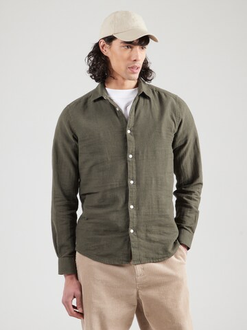 Only & Sons Slim fit Button Up Shirt 'Caiden' in Green: front
