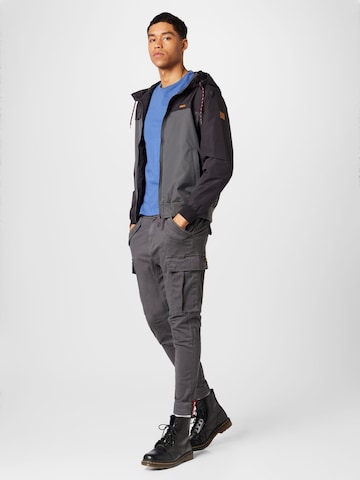 ALPHA INDUSTRIES Tapered Cargo nadrágok 'Airman' - szürke