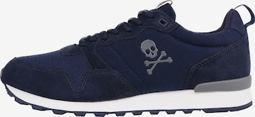 Scalpers Sneakers laag 'Skull' in Blauw: voorkant