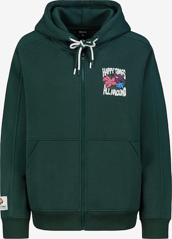 Sublevel Sweatvest in Groen: voorkant