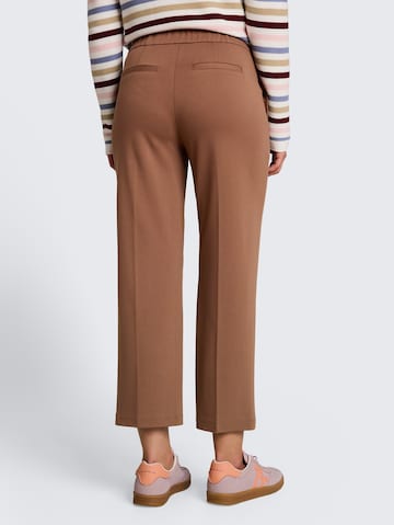 TOM TAILOR Regular Pleat-front trousers in Brown