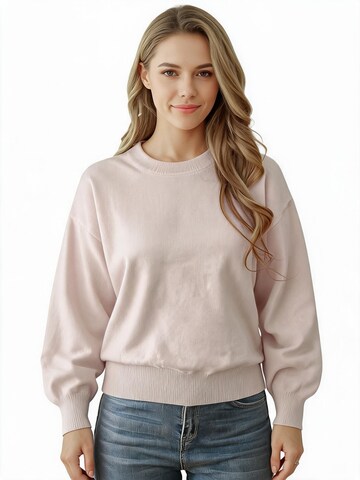 KoJooin Sweter 'Damen Langarm Strickpullover mit Rundhals und Liebevollem Herz-Motiv Zeitloser Basicsweater' w kolorze pomarańczowy