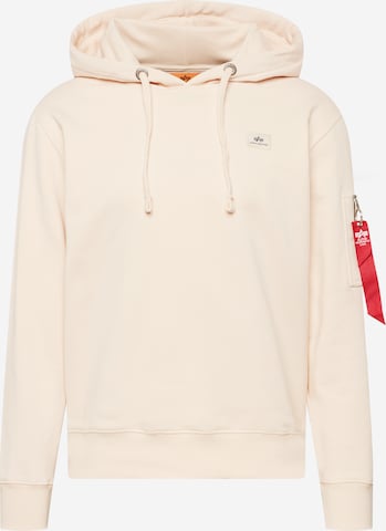 ALPHA INDUSTRIES Sweatshirt in Beige: predná strana