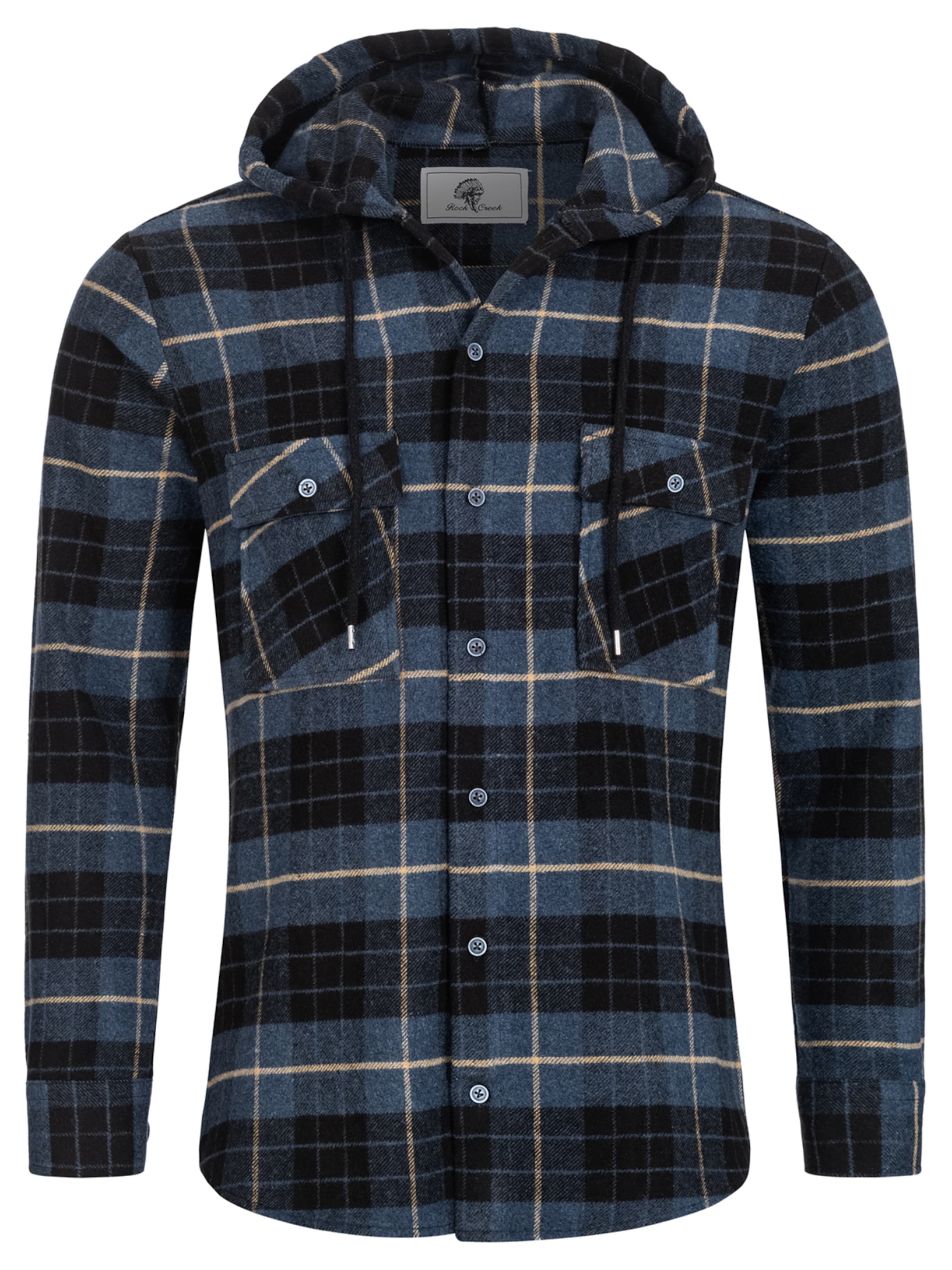 Rock Creek Hemd in Blau: Vorderseite