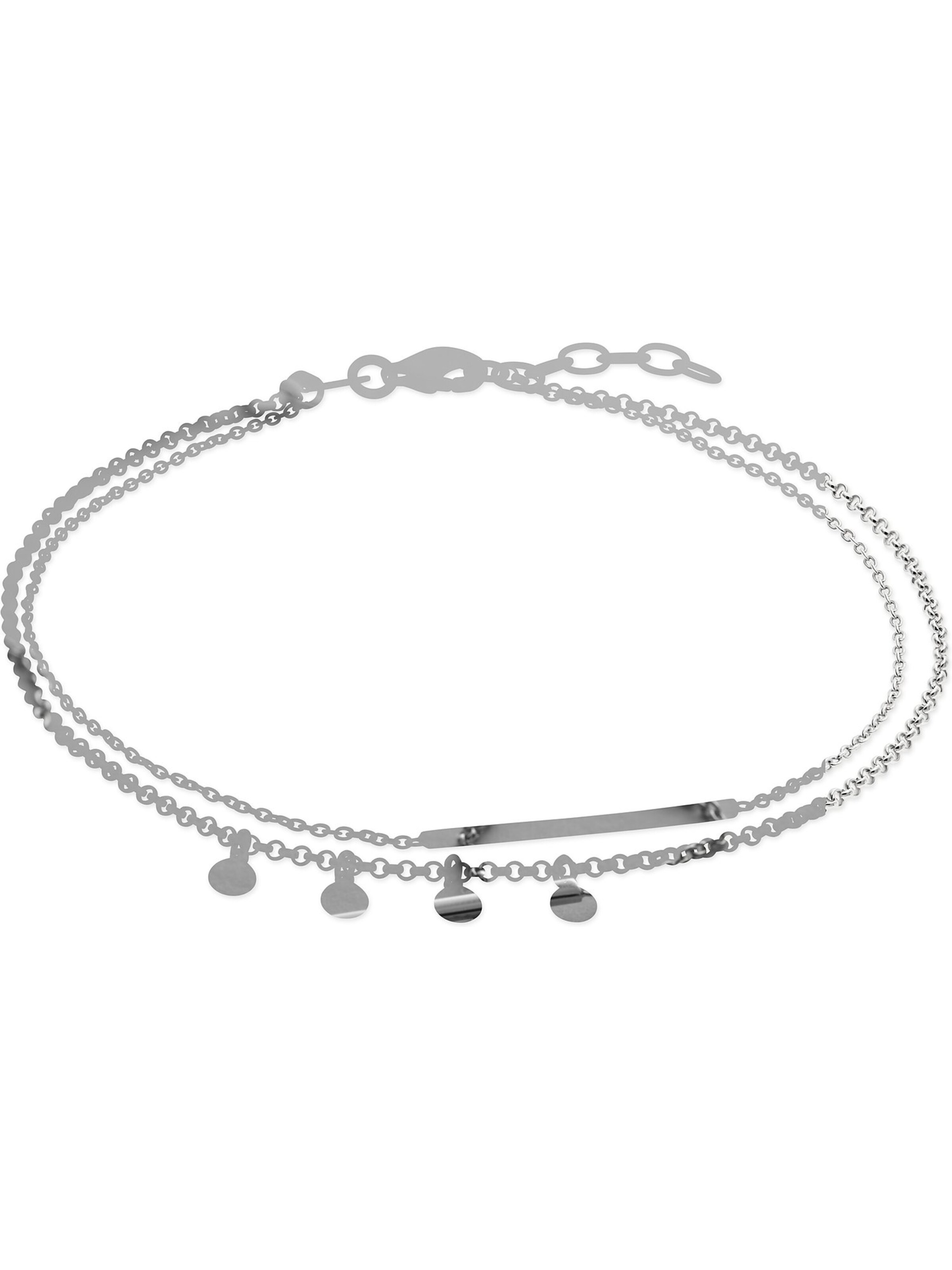 FAVS Foot Jewelry in Silver: front