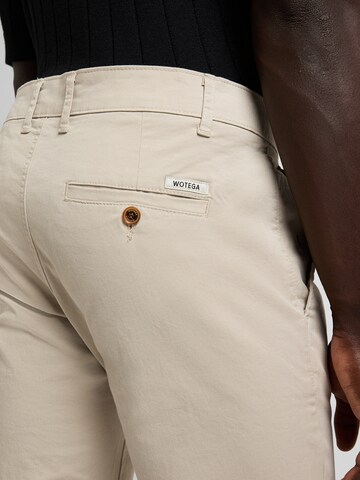 WOTEGA Slim fit Chino Pants 'Glenn' in Beige