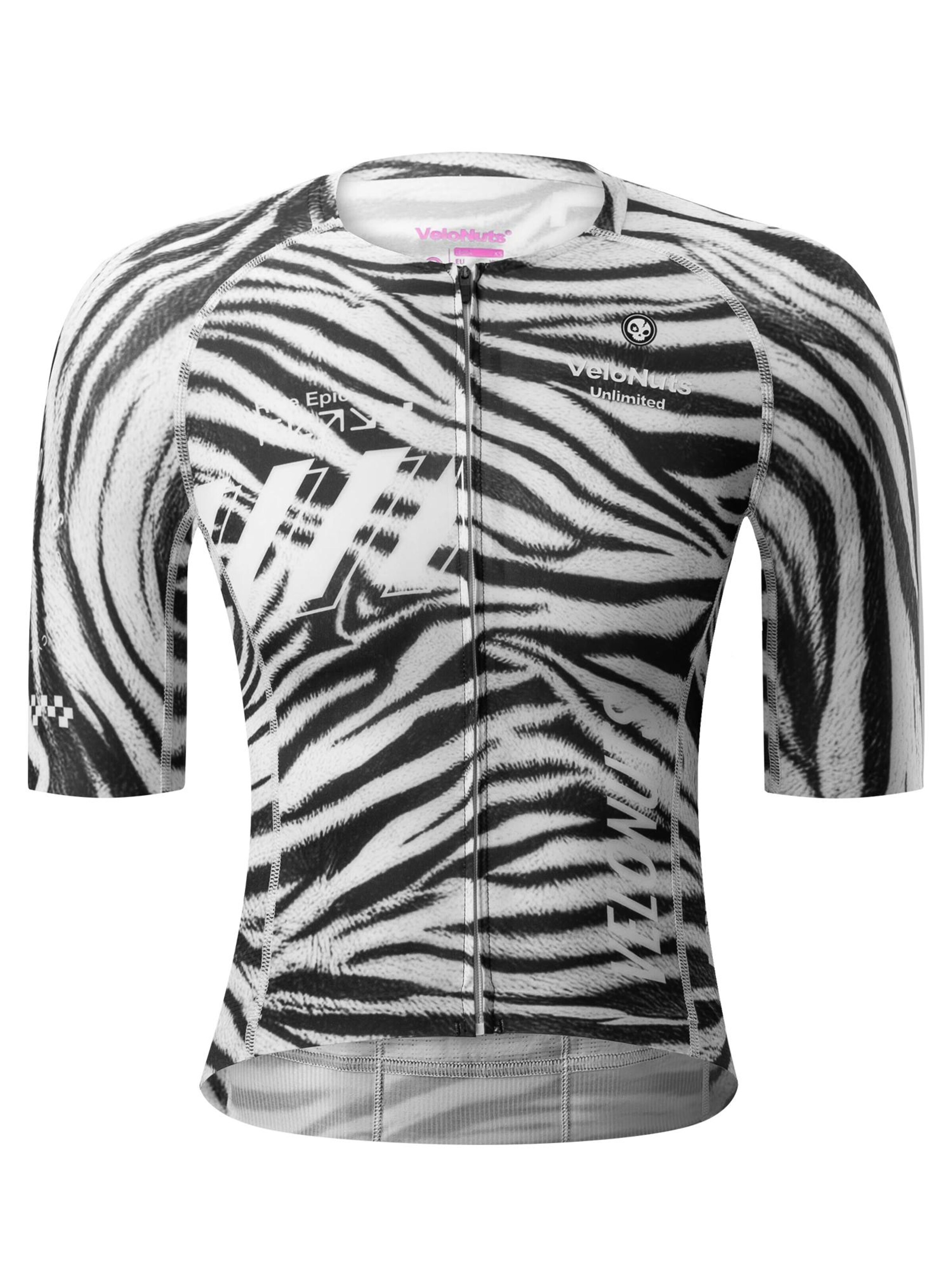 VeloNuts Jersey 'Damen Kurzarm Fahrradtrikot Atmungsaktiv Sommer' in Black: front
