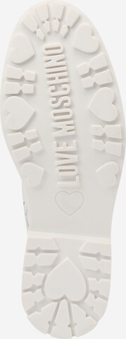 Love Moschino - Botines con cordones en blanco