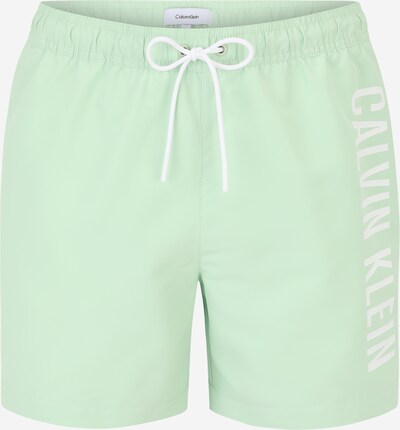 Calvin Klein Swimwear Shorts de bain 'Intense Power' en vert pastel / blanc cassé, Vue avec produit