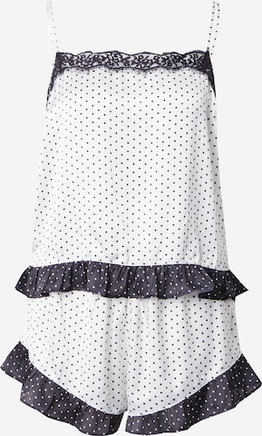 River Island Short Pajama Set in White: front