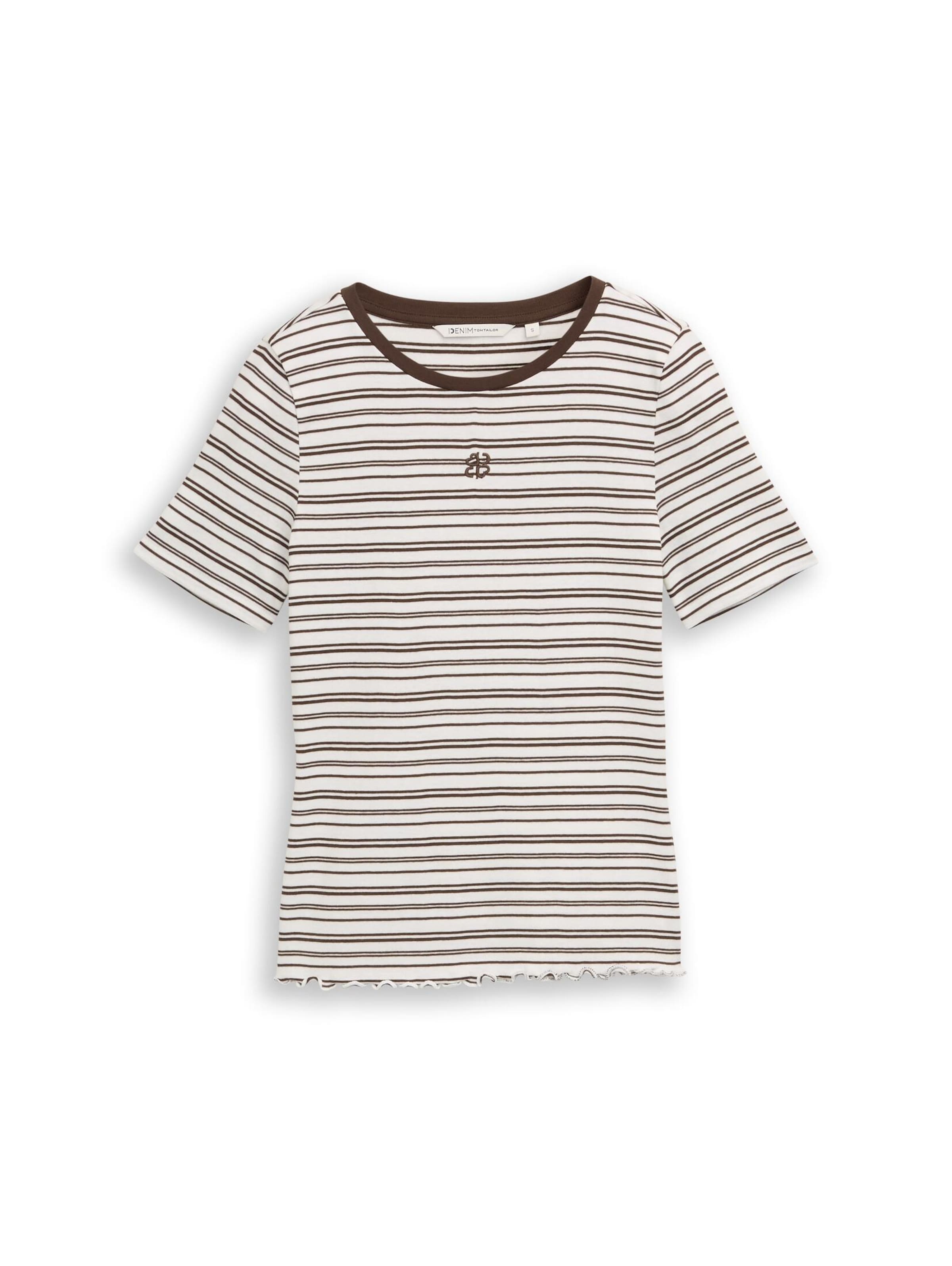 TOM TAILOR DENIM T-Shirt in Weiß: Vorderseite