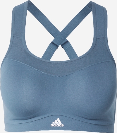 ADIDAS SPORTSWEAR Sportski grudnjak u sivkasto plava / bijela, Pregled proizvoda