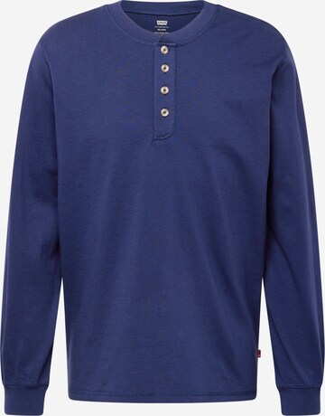 LEVI'S ® T-shirt '4 Button Henley' i blå: framsida