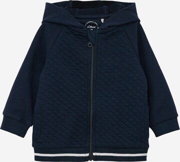 s.Oliver Zip-Up Hoodie in Blue: front