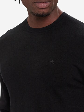 Calvin Klein Trui 'LS MERINO CREW LV04LB305G' in Zwart