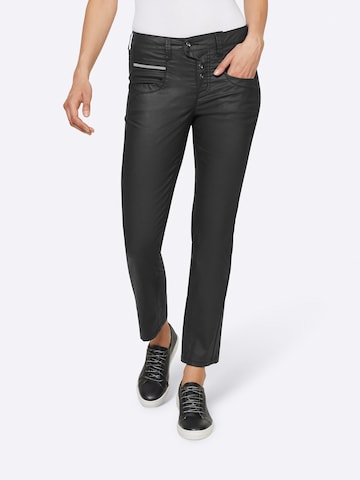 Regular Pantalon heine en noir : devant