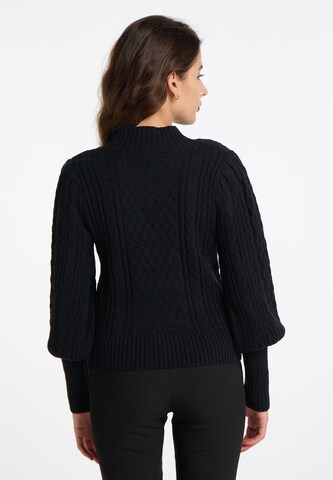 Pullover di faina in nero