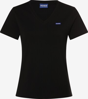 T-shirt HUGO Blue en noir : devant