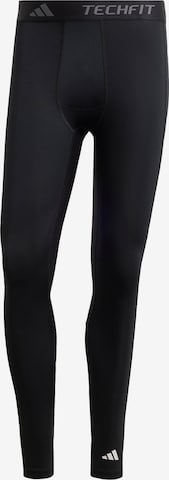 ADIDAS PERFORMANCESkinny Sportske hlače 'TECHFIT Compression Training Long' - crna boja: prednji dio