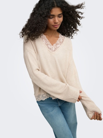ONLY Sweater 'ONLCLOVER' in Beige