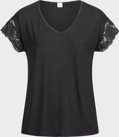 Erlich Textil Schlafshirt mit Spitze ' Nora ' in schwarz, Produktansicht