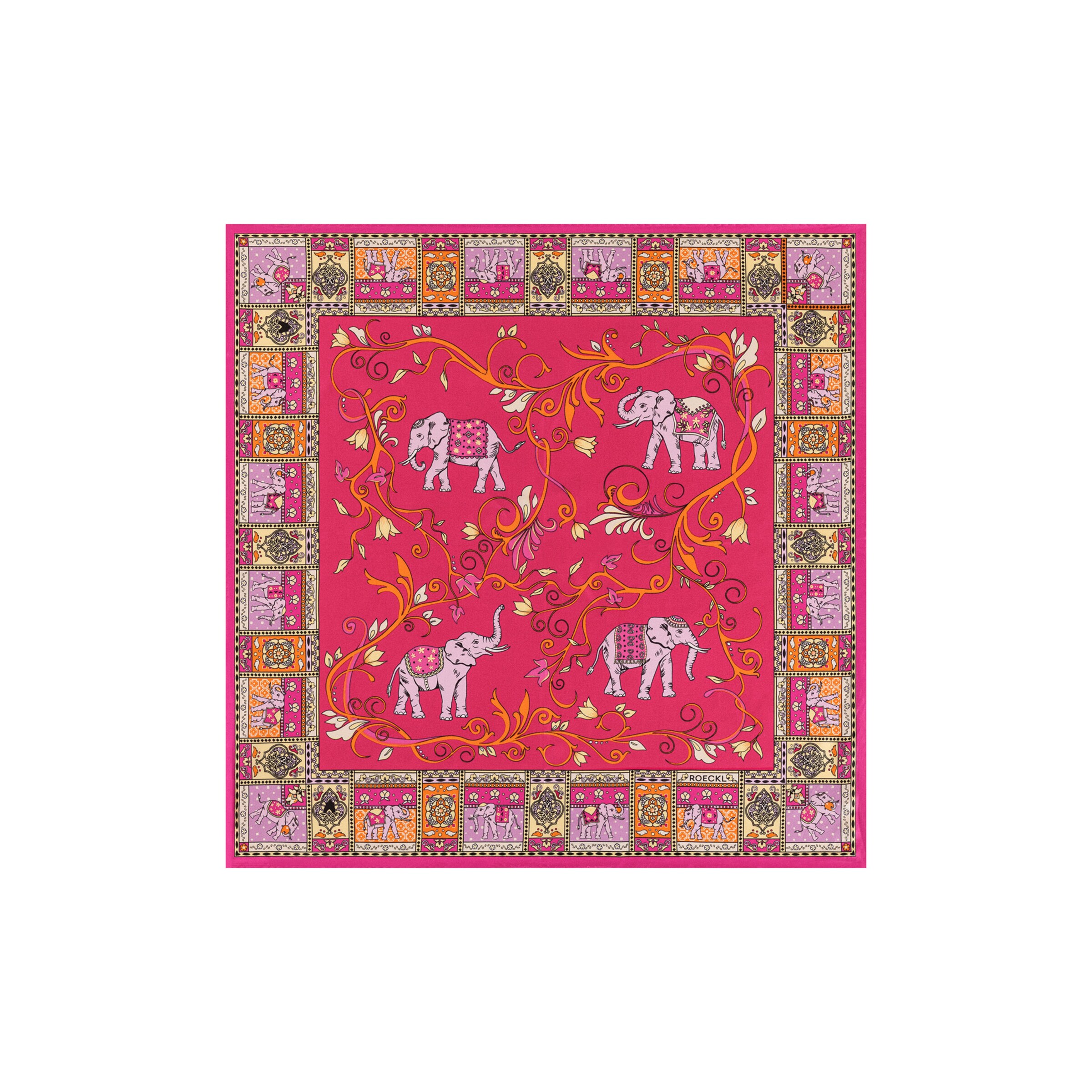 Foulard 'LUCKY ELEPHANT NICKY' di Roeckl in colori misti: frontale