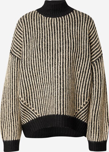 TOPSHOP Pullover i overstørrelse i beige / sort, Produktvisning