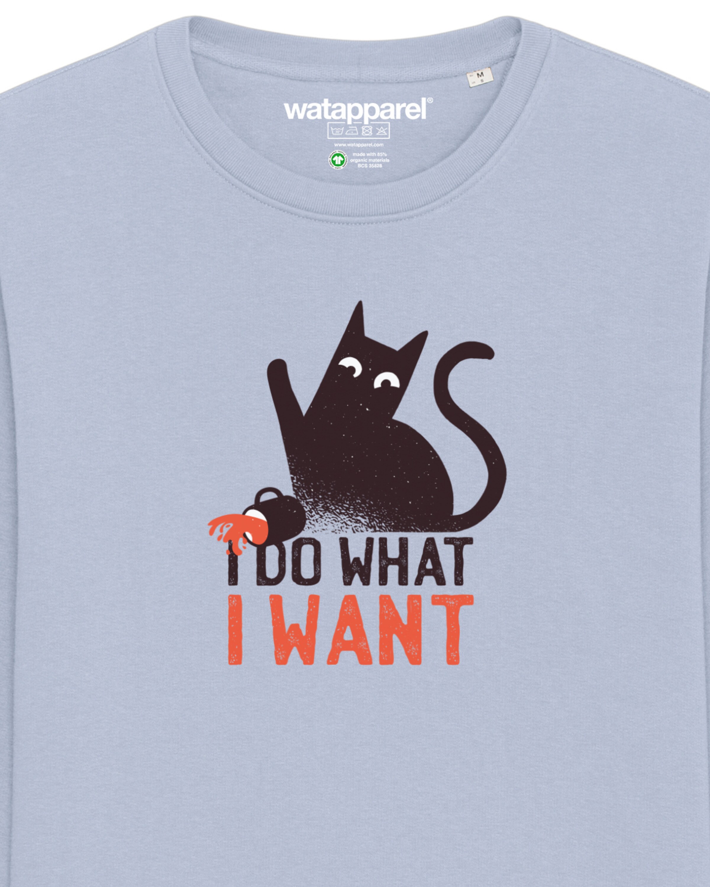 Sweat-shirt 'Cat' Watapparel en bleu