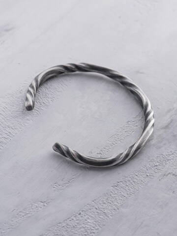 REYTEL Armband 'TIME LOOP' in Zilver: voorkant