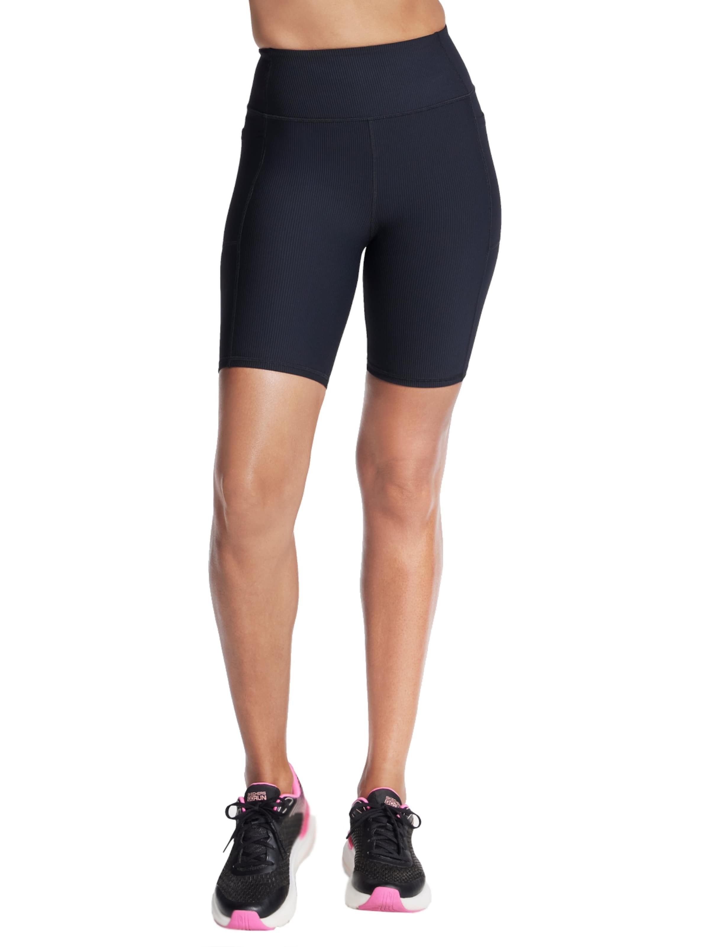 SKECHERS Slim fit Workout Pants in Black: front