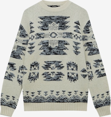 Pull&Bear Sweater in White: front