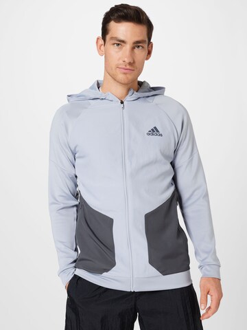 ADIDAS SPORTSWEAR Athletic Jacket in Grey: front