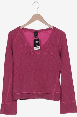 DIESEL Sweatshirt & Zip-Up Hoodie in L in Pink: front